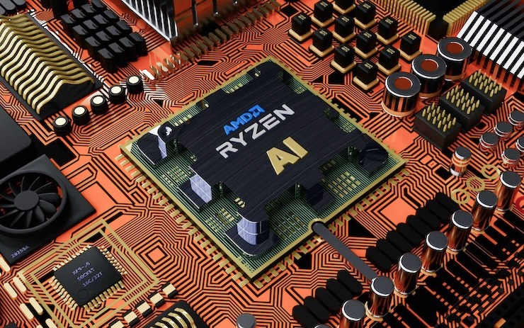 CPUを搭載したマザーボードの画像